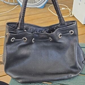Cole Haan Black Leather Hobo Bag